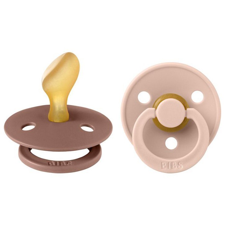 Sucette bébé - BIBS - Colour - Embout anatomique - Pack de 2 - Caoutchouc naturel - Taille 2 Blush Woodchuck