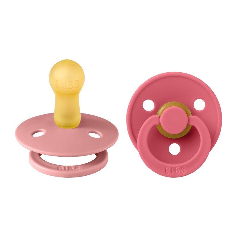 Sucette bébé - BIBS - Colour - Embout rond - Pack de 2 - Caoutchouc