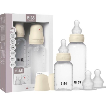 Biberon bébé - BIBS Grow & Flow - Embout rond - Silicone - 150 ml &