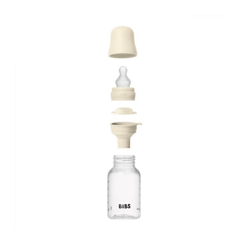 Biberon bébé - BIBS - Embout rond - Silicone - 150 ml - Débit moyen