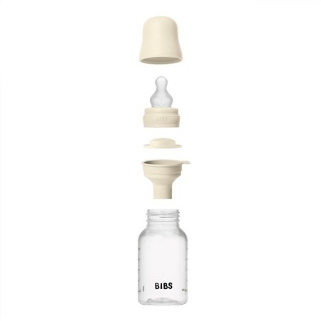 Biberon bébé - BIBS - Embout rond - Silicone - 150 ml - Débit moyen