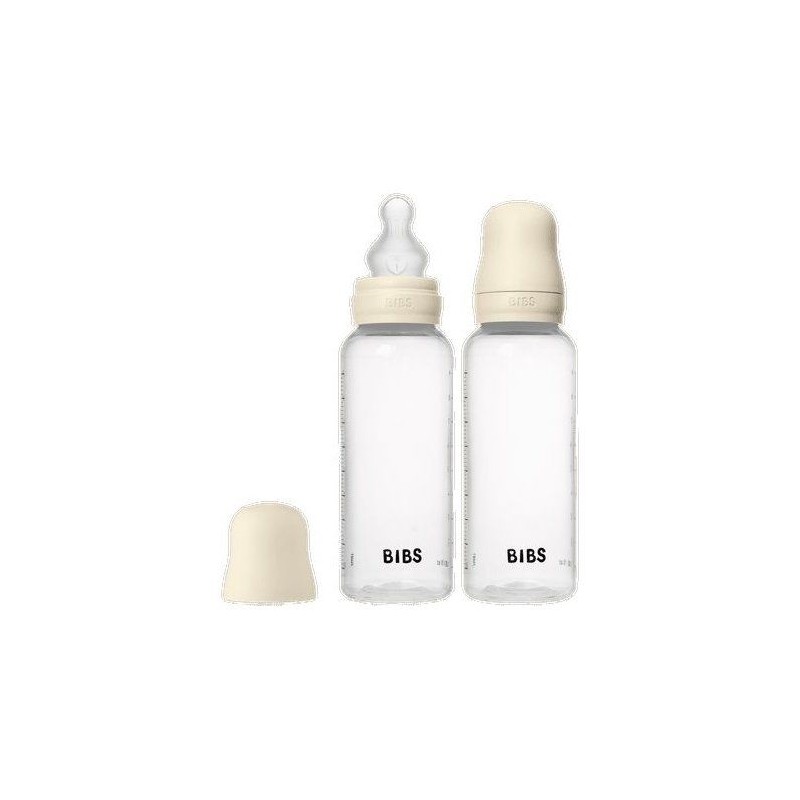 Biberon bébé - BIBS - Embout rond - Silicone - 270 ml - Débit moyen