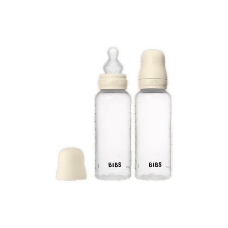 Biberon bébé - BIBS - Embout rond - Silicone - 270 ml - Débit moyen