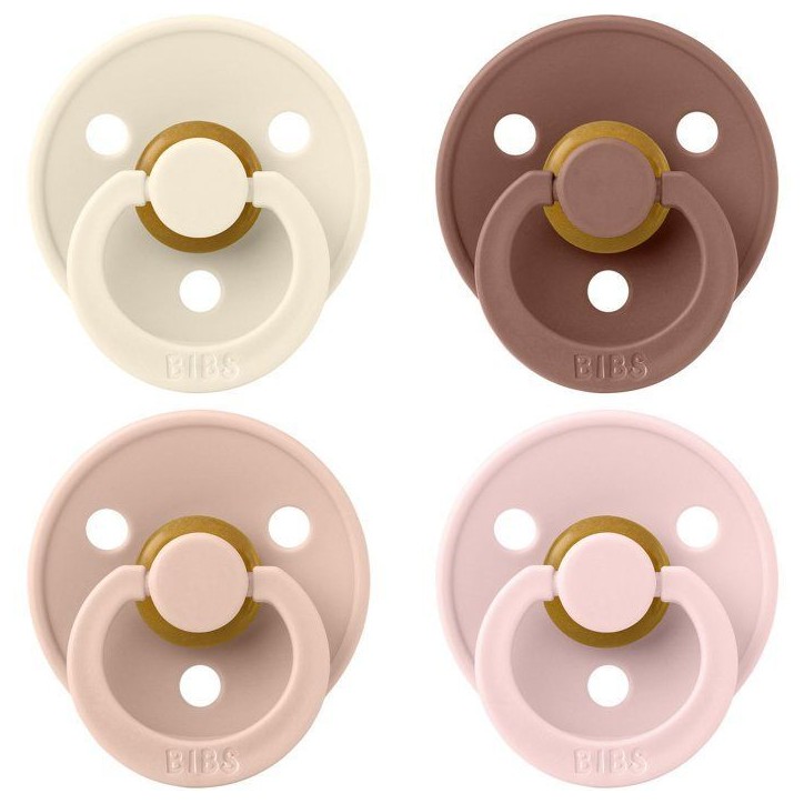 Sucette bébé - BIBS - Colour - Embout rond - Pack de 4 - Caoutchouc naturel - Taille 2 Ivory Blush Woodchuck Blossom Sucette bébé - BIBS - Colour - Embout rond - Pack de 4 - Caoutchouc naturel - Taille 2 Ivory Blush Woodchuck Blossom
