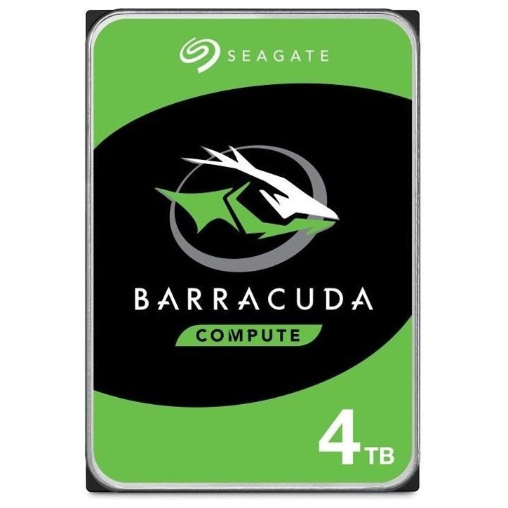 SEAGATE - Disque dur Interne HDD - BarraCuda - 4To - 5 400 tr/min - 3.5 SEAGATE - Disque dur Interne HDD - BarraCuda - 4To - 5 400 tr/min - 3.5