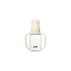 Biberon bébé - BIBS Tasse apprentissage - Embout rond - Silicone - 150 ml - Ivory
