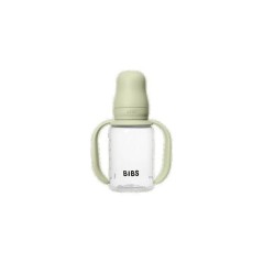 Biberon bébé - BIBS Tasse apprentissage - Embout rond - Silicone - 150 ml - Sage