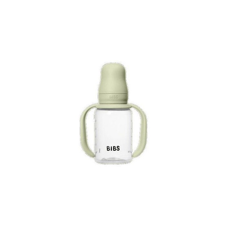 Biberon bébé - BIBS Tasse apprentissage - Embout rond - Silicone - 150 ml - Sage