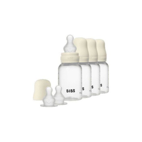 Biberon bébé - BIBS - Embout rond - Silicone - 150 ml - Débit lent