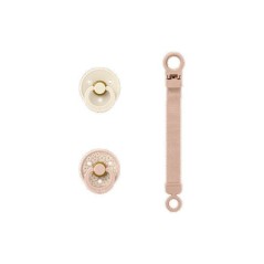 Coffret cadeau bébé - BIBS Sucette & attache - Embout rond - T1 - Bl