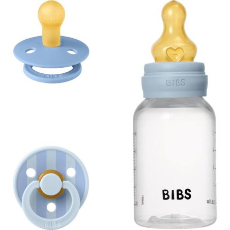 Coffret cadeau bébé - BIBS Baby Sprinkle - Embout rond - T1 - Baby Blue