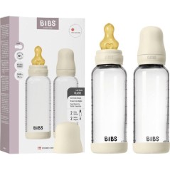 Biberon bébé - BIBS Verre - Embout rond - Caoutchouc naturel - 240 m