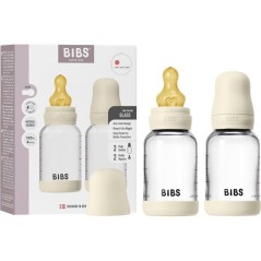 Biberon bébé - BIBS Verre - Embout rond - Caoutchouc naturel - 120 m