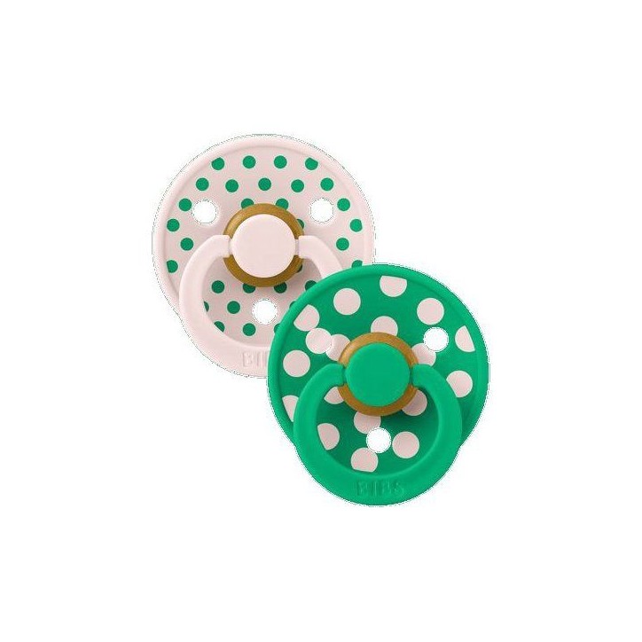 Sucette bébé - BIBS Studio Colour - Ronde - T2 - Caoutchouc naturel - Petal Cactus - Pack de 2 Sucette bébé - BIBS Studio Colour - Ronde - T2 - Caoutchouc naturel - Petal Cactus - Pack de 2