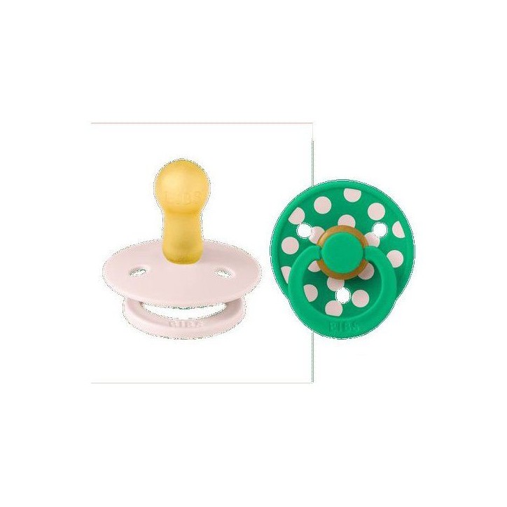 Sucette bébé - BIBS Studio Colour - Ronde - T2 - Caoutchouc naturel - Petal Cactus - Pack de 2 Sucette bébé - BIBS Studio Colour - Ronde - T2 - Caoutchouc naturel - Petal Cactus - Pack de 2
