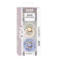 Sucette bébé - BIBS x Liberty - Boheme - Ronde - T1 - Caoutchouc nat