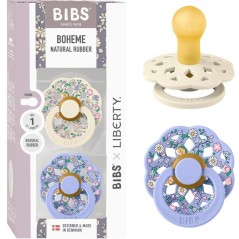 Sucette bébé - BIBS x Liberty - Boheme - Ronde - T1 - Caoutchouc nat