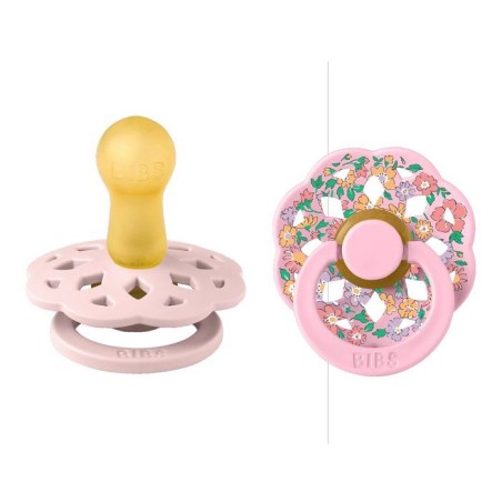 Sucette bébé - BIBS x Liberty - Boheme - Ronde - T2 - Caoutchouc naturel - Blossom Mix - Pack de 2