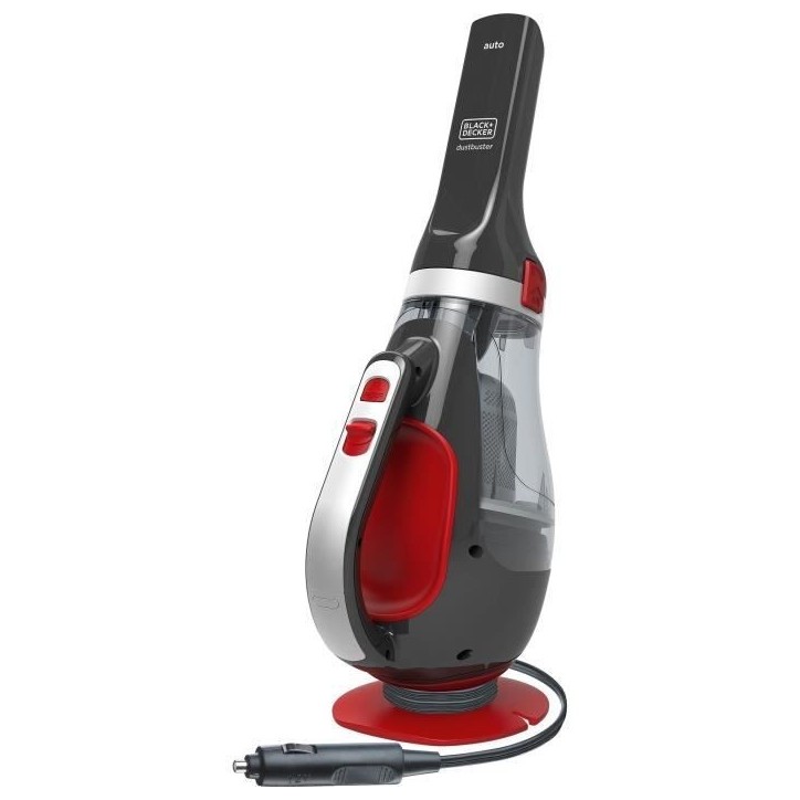 Aspirateur a main spécial voiture - BLACK & DECKER ADV1200-XJ - 12,5 AW - 12V - Prise allume cigare - Rouge / Gris Aspirateur a main spécial voiture - BLACK & DECKER ADV1200-XJ - 12,5 AW - 12V - Prise allume cigare - Rouge / Gris