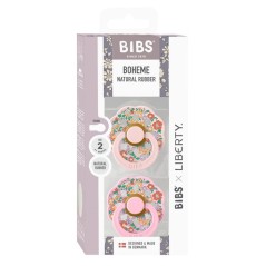 Sucette bébé - BIBS x Liberty - Boheme - Ronde - T2 - Caoutchouc nat