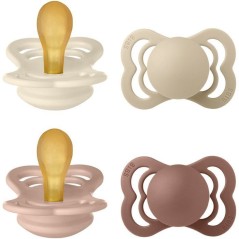 Pack sucettes - BIBS Supreme - Symétrique - T1 - Caoutchouc naturel -