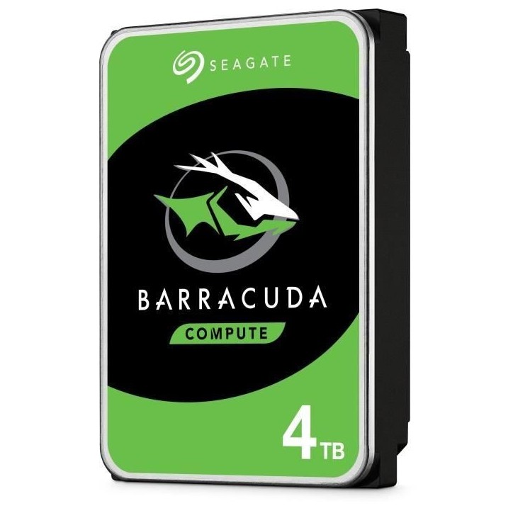 SEAGATE - Disque dur Interne HDD - BarraCuda - 4To - 5 400 tr/min - 3.5 SEAGATE - Disque dur Interne HDD - BarraCuda - 4To - 5 400 tr/min - 3.5