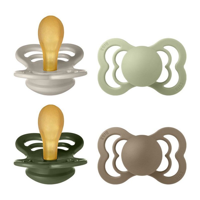Sucette bébé - BIBS Supreme - Symétrique - T2 - Caoutchouc naturel