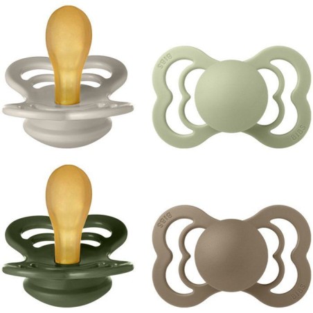 Sucette bébé - BIBS Supreme - Symétrique - T2 - Caoutchouc naturel