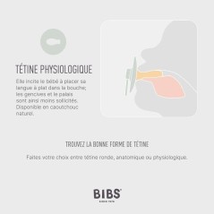 Sucette bébé - BIBS Supreme - Symétrique - T2 - Caoutchouc naturel