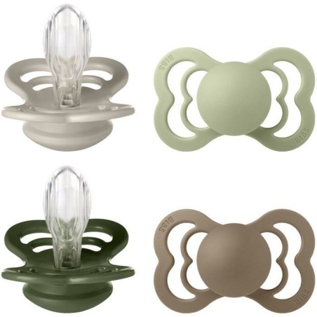 Sucette bébé - BIBS Supreme - Symétrique - T2 - Silicone - 4 pieces