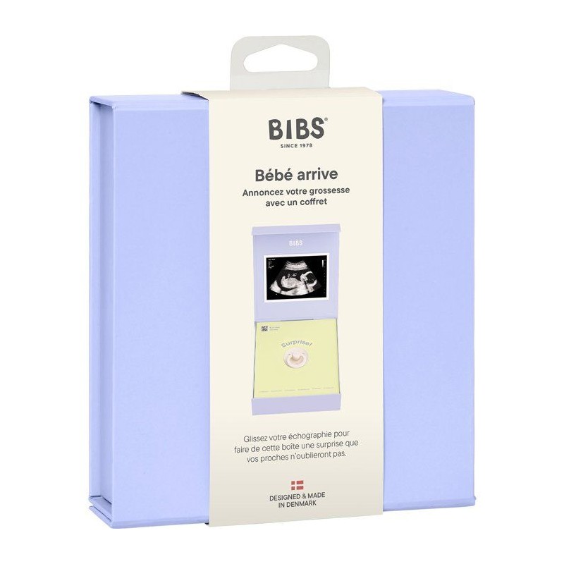 Coffret souvenir bébé - BIBS “Bébé est en route” - T1 - Ivory
