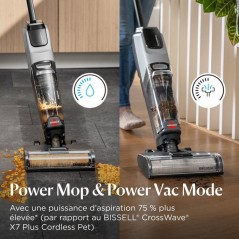 BISSELL CrossWave Omniforce - Aspirateur Balai Laveur sans Fil - Aspir