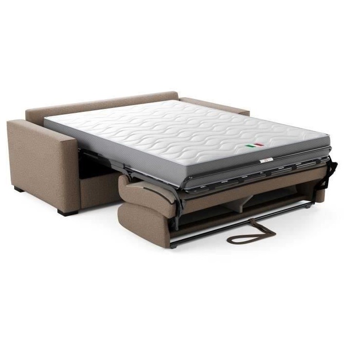 Canapé convertible express JOHN - 3 places - Tissu beige - 190 x 100 x 87 cm Canapé convertible express JOHN - 3 places - Tissu beige - 190 x 100 x 87 cm