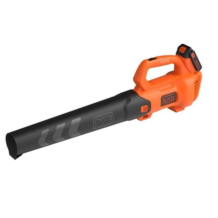 Souffleur axial sans fil BLACK+DECKER - BCBL200L-QW - 18V - Débit d'air de 580m3/h + Avec batterie 18V - 2Ah et chargeur 2Ah Souffleur axial sans fil BLACK+DECKER - BCBL200L-QW - 18V - Débit d'air de 580m3/h + Avec batterie 18V - 2Ah et chargeur 2Ah