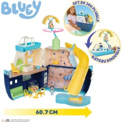 Playset - BLUEY - Bateau de croisiere - 6 zones de jeu - Activités