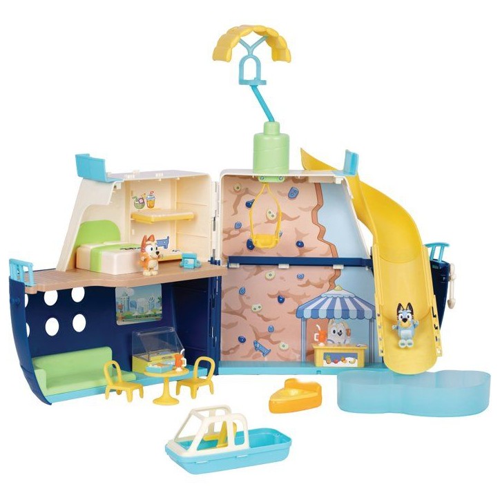 Playset - BLUEY - Bateau de croisiere - 6 zones de jeu - Activités