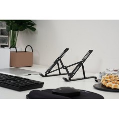 Support d'ordinateur portable - BLUESTORK - Pliable - Antidérapant - Aluminium