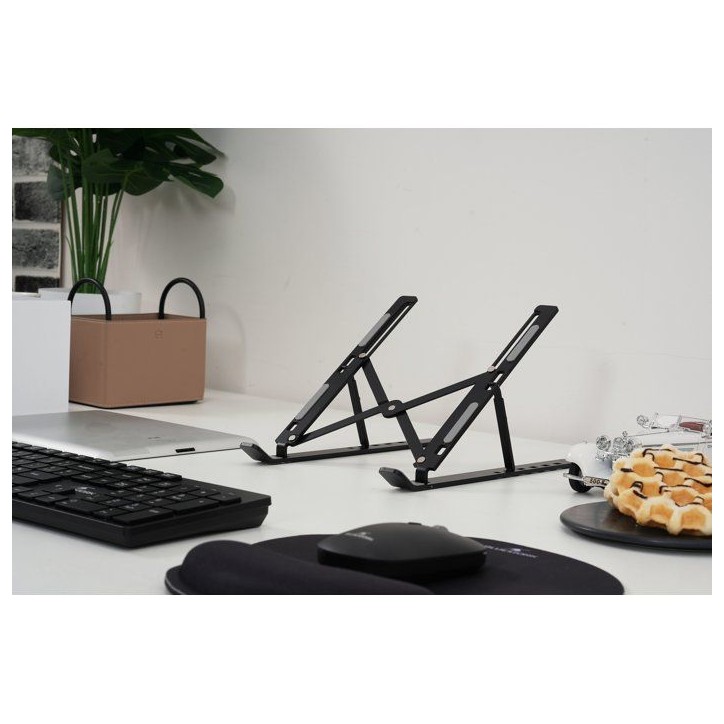Support d'ordinateur portable - BLUESTORK - Pliable - Antidérapant - Aluminium Support d'ordinateur portable - BLUESTORK - Pliable - Antidérapant - Aluminium