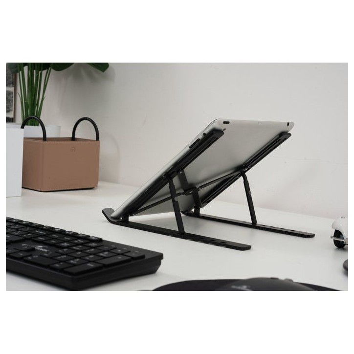 Support d'ordinateur portable - BLUESTORK - Pliable - Antidérapant - Aluminium Support d'ordinateur portable - BLUESTORK - Pliable - Antidérapant - Aluminium