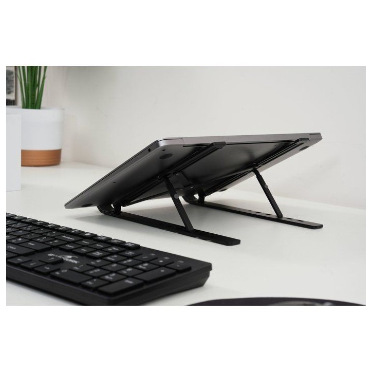 Support d'ordinateur portable - BLUESTORK - Pliable - Antidérapant - Aluminium Support d'ordinateur portable - BLUESTORK - Pliable - Antidérapant - Aluminium