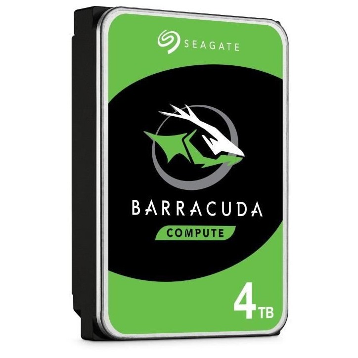 SEAGATE - Disque dur Interne HDD - BarraCuda - 4To - 5 400 tr/min - 3.5 SEAGATE - Disque dur Interne HDD - BarraCuda - 4To - 5 400 tr/min - 3.5