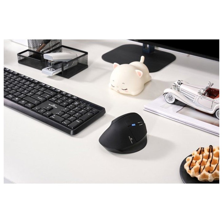 Souris Ergonomique Sans Fil - BLUESTORK - ERGO - Rechargeable - PC/MAC - Noir&touch blue