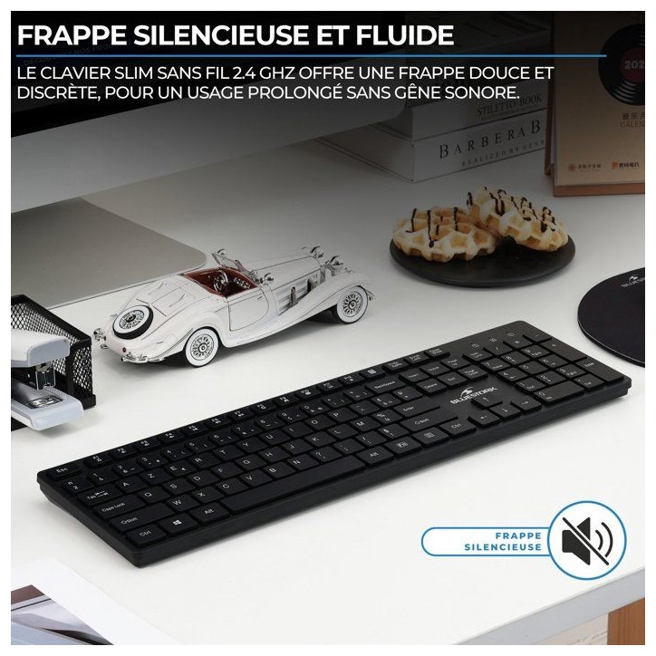 Pack clavier souris sans fil - ULTRA FIN - BLUESTORK - PACK-WL-OFFSLIM/FR - AZERTY