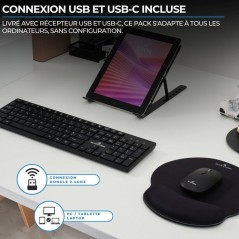 Pack clavier souris sans fil - ULTRA FIN - BLUESTORK - PACK-WL-OFFSLIM