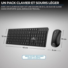 Pack clavier souris sans fil - ULTRA FIN - BLUESTORK - PACK-WL-OFFSLIM