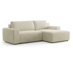Canapé d'angle convertible réversible - 5 places - BOMBEY - Velours