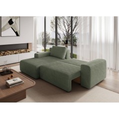 Canapé d'angle convertible réversible - 5 places - BOMBEY - Velours