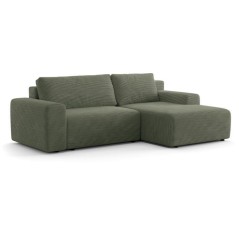 Canapé d'angle convertible réversible - 5 places - BOMBEY - Velours