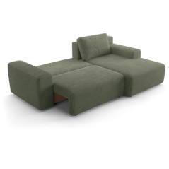 Canapé d'angle convertible réversible - 5 places - BOMBEY - Velours