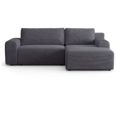 Canapé d'angle convertible réversible - 5 places - BOMBEY - Velours